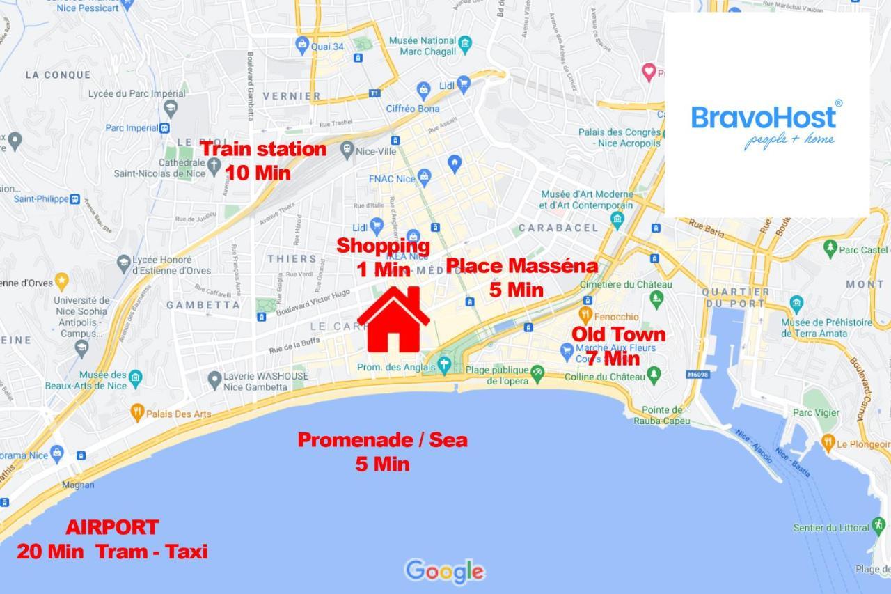 Апартаменты Grimaldi Centrale 5 Pers Wi-Fi Ac Ницца Экстерьер фото